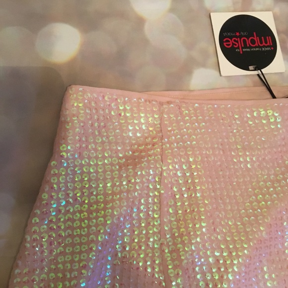 Impulse Made Fashion Week Pink Maxi Sequin Skirt - Picture 4 of 5
